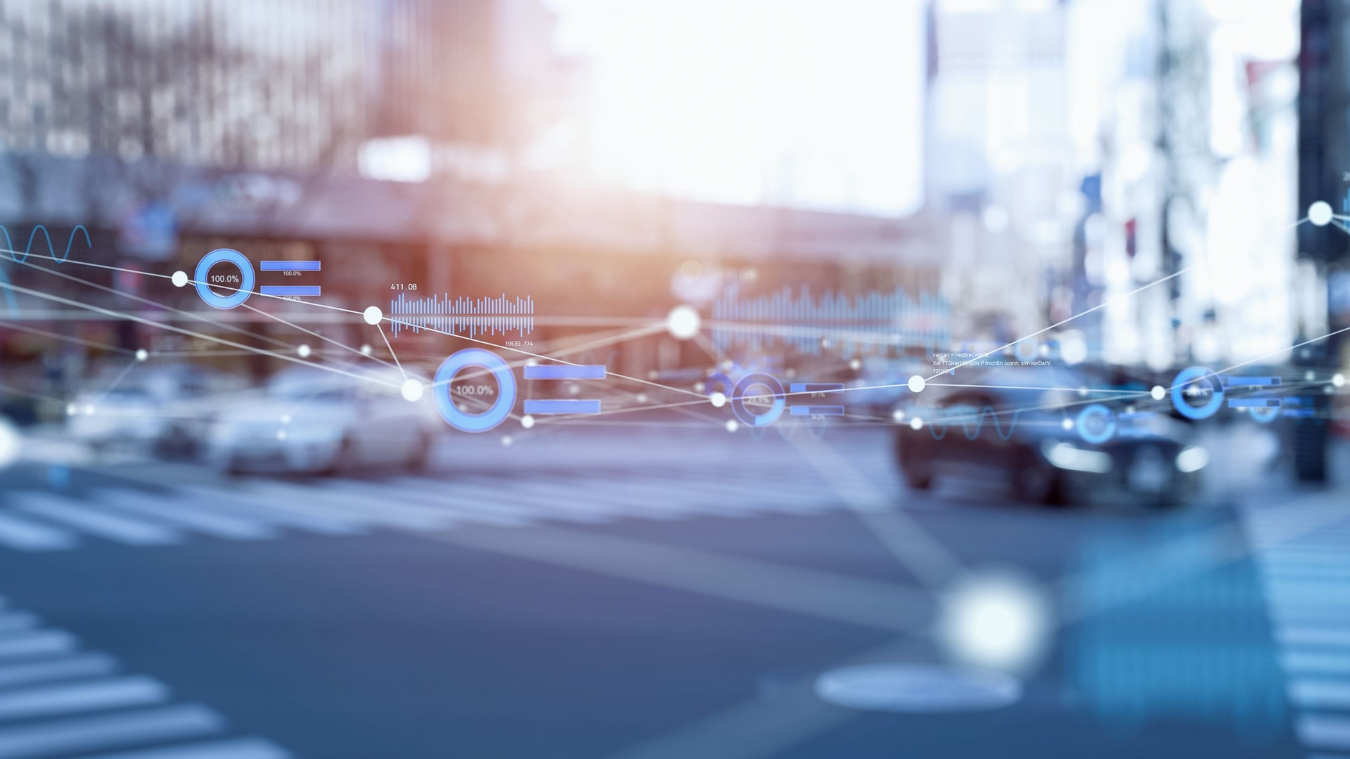 Transportation and technology concept. ITS (Intelligent Transport Systems). Mobility as a service.